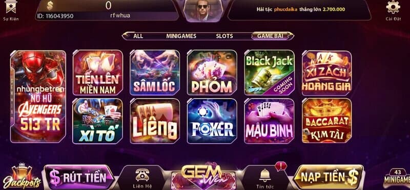 gem win Những tựa game nổi bật tại gem win được yêu thích nhất