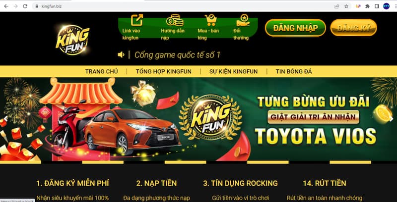 King fun Trải nghiệm người dùng tại king fun
