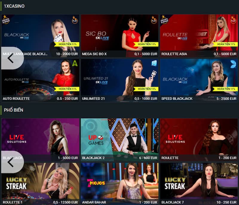 Trải nghiệm trò chơi hấp dẫn tại 1xbet